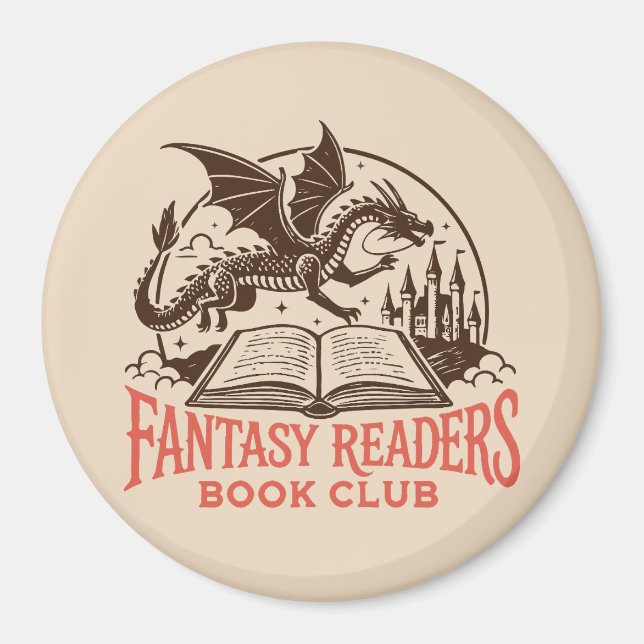 Aimant club de lecture de fantasy (Devant)