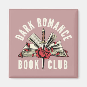 Aimant Club de lecture de romance sombre Black Floral Ros