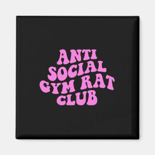 Aimant Club de rat de gym antisocial drôle de gym fitness