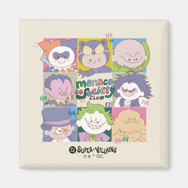 Aimant Club graphique DC Super-Vilain : une menace pour l (Devant)