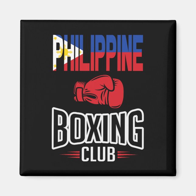 Aimant Club philippin de boxe drapeau (Devant)