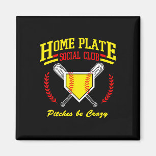 Aimant Club Social de la Plaque de Départ de Softball pou