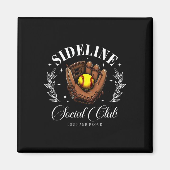 Aimant Club Social de Sideline Maman appariée Softll  (Devant)
