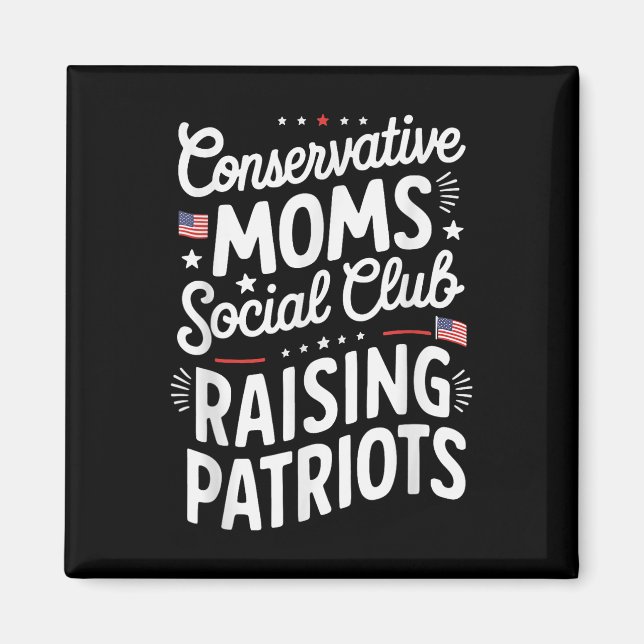 Aimant Club social des mamans conservatrices élevant des  (Devant)