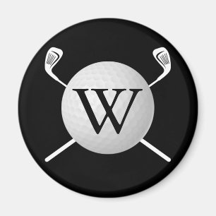 Aimant Clubs de golf à monogramme personnalisé