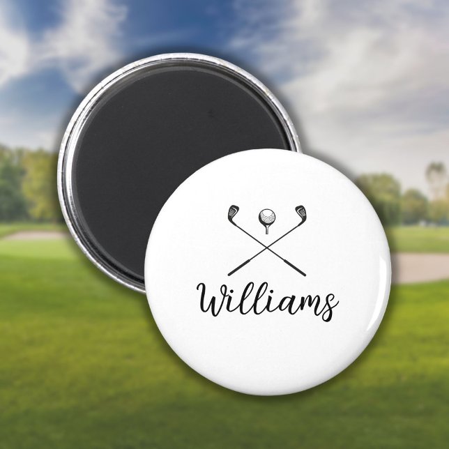 Aimant Clubs de golf avec nom personnalisé (Créateur téléchargé)