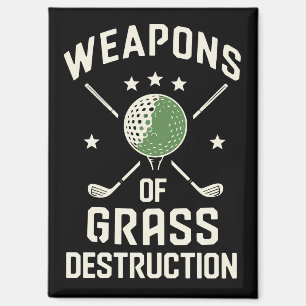 Aimant Clubs de golf de destruction d'herbe Sarcastique
