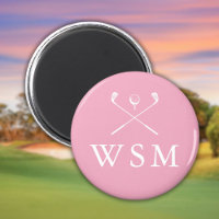 Clubs de golf Monogramme Personnalisés Rose
