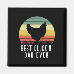 Aimant Cluckin Papa Jamais Poulet Papa Papa Fête des père