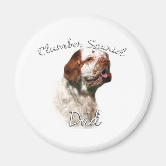 Aimant Clumber Spaniel Papa 2 (Devant)