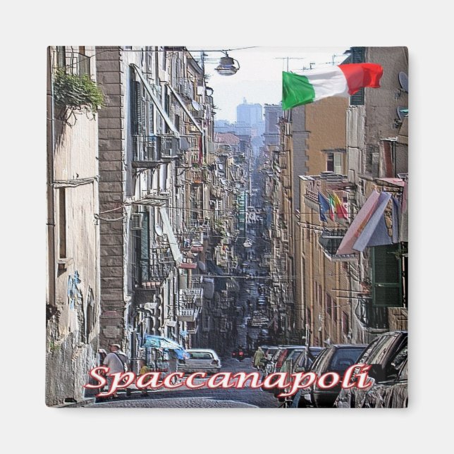 Aimant CMP049 NAPLES, SPACCANAPOLI, Italie, Frigo (Devant)