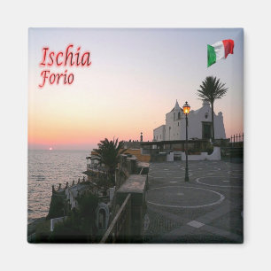 Aimant CMP081 ISCHIA - Forio au coucher du soleil - Itali