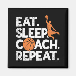 Aimant Coach Basketball Répéter Assistant Manger Sleep