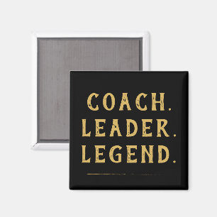 Aimant Coach Leader Legend Gold Typographie