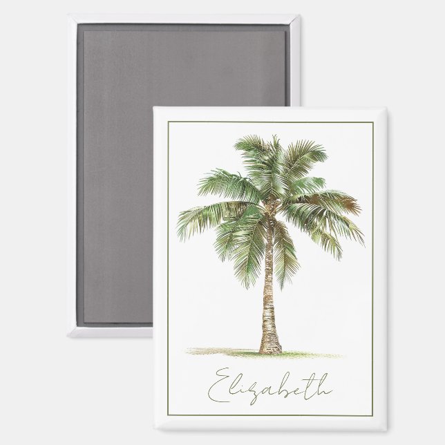 Aimant Coastal Palm Tree Personalized (Recto/Verso)