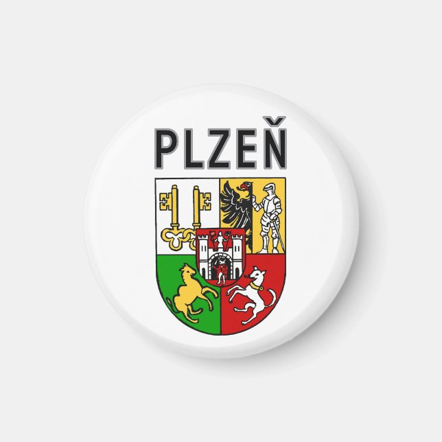 Aimant Coat of Arms of Plzeň, Czech Republic (Devant)
