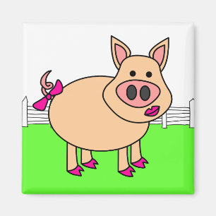 Aimant Cochon de dessin mignon