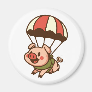 Aimant Cochon de parachutisme