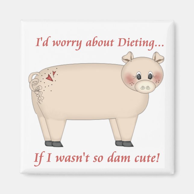 Aimant Cochon de régime (Devant)