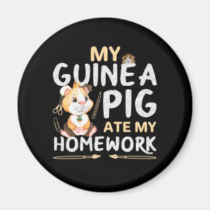 Aimant Cochon d'Inde Mignon a Mangé Mon Devoir