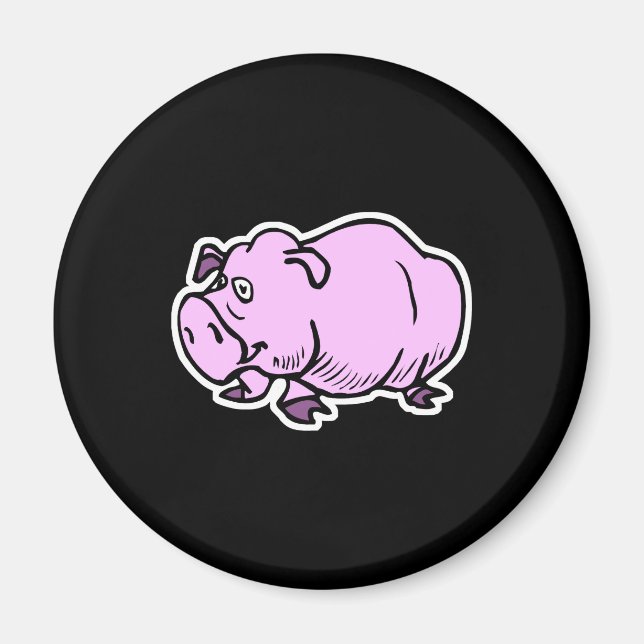 Aimant cochon gros rigolo (Devant)