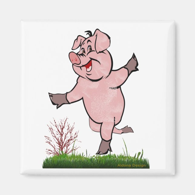 Aimant Cochon Heureux (Devant)