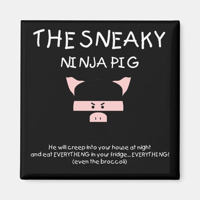 Aimant Cochon Ninja épineux (Devant)