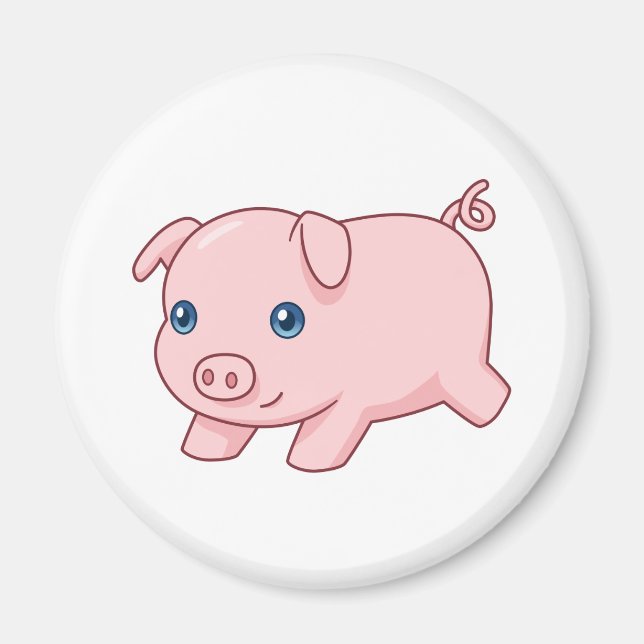 Aimant Cochonnet mignon qui court (Devant)