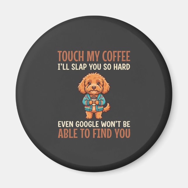 Aimant Cockapoo Amoureux de Café Drôle (Devant)