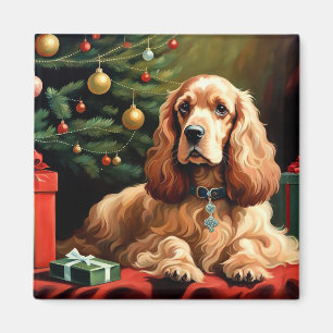 Aimant Cocker Spaniel Christmas
