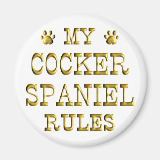 Aimant Cocker Spaniel Rules Gold