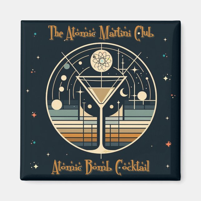 Aimant Cocktail bombe atomique du Martini Club (Devant)