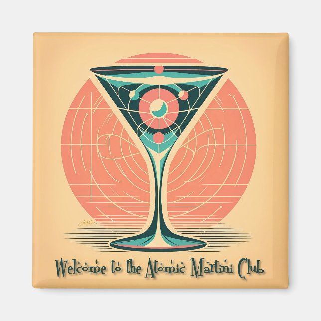 Aimant Cocktail du Quantum Entanglement Atomic Martini Cl (Devant)