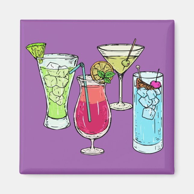 Aimant Cocktails d'été (Devant)