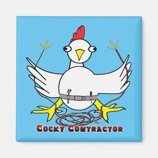 Aimant Cocky contractor (Devant)