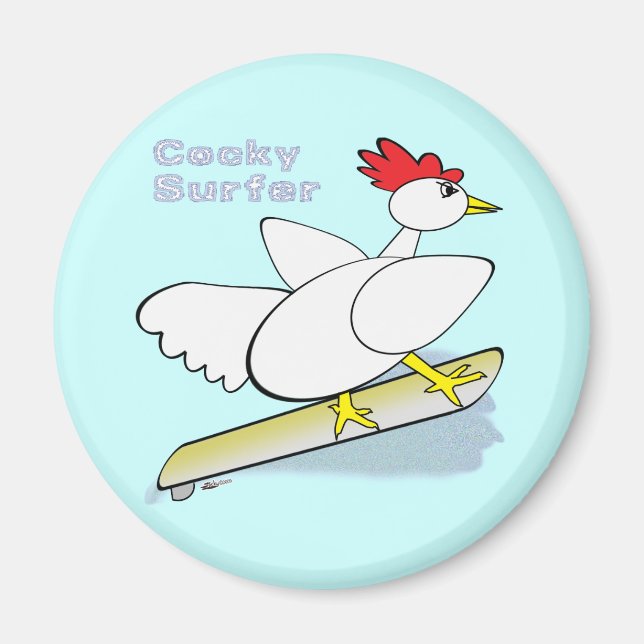 Aimant Cocky Surfer (Devant)