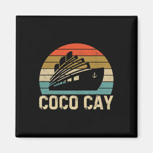 Aimant Coco Cay Byhamas Souvenirs Rétro Vintage