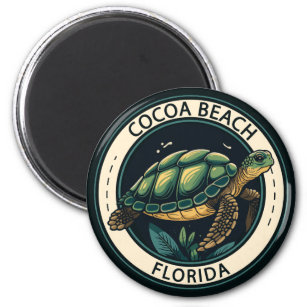 Aimant Cocoa Beach Florida Turtle Badge