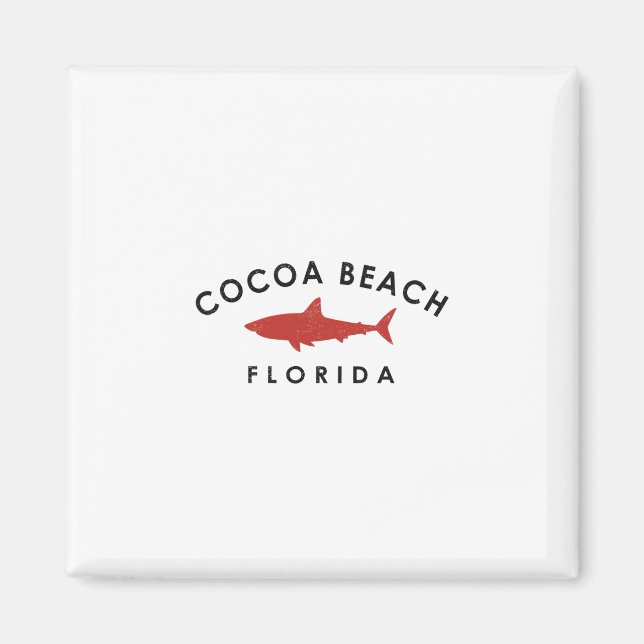 Aimant Cocoa Beach Floride Requin Vacances Souvenir Vinta (Devant)