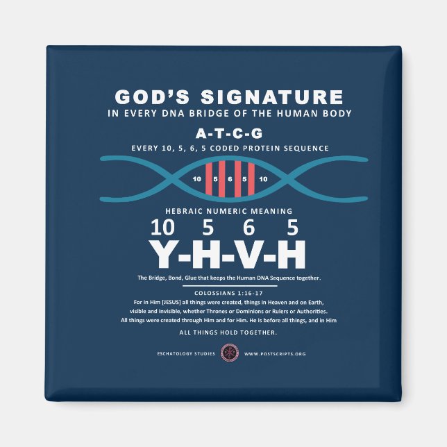 Aimant Code ADN-YHVH (Devant)