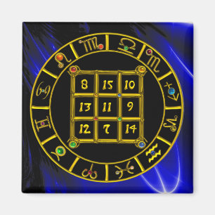 Aimant CODE ASTRAL, CARRÉ MAGIQUE 33 Zodiac Astrology Cha