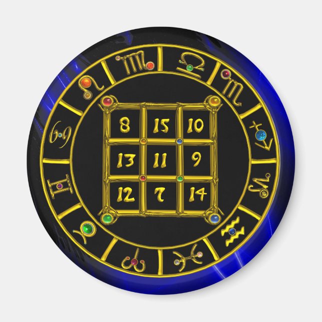 Aimant CODE ASTRAL, CARRÉ MAGIQUE 33 Zodiac Astrology Cha (Devant)