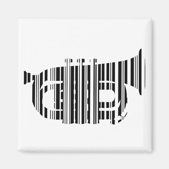 Aimant CODE BARRE DE TRUMPET Musique Code barre Motif Des (Devant)