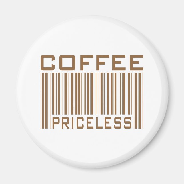 Aimant Code barre sans prix café Cadeaux Tee - shirt (Devant)