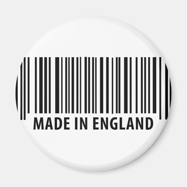 Aimant code-barres fabriqué en angleterre (Devant)