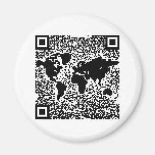 Aimant Code de QR - le monde