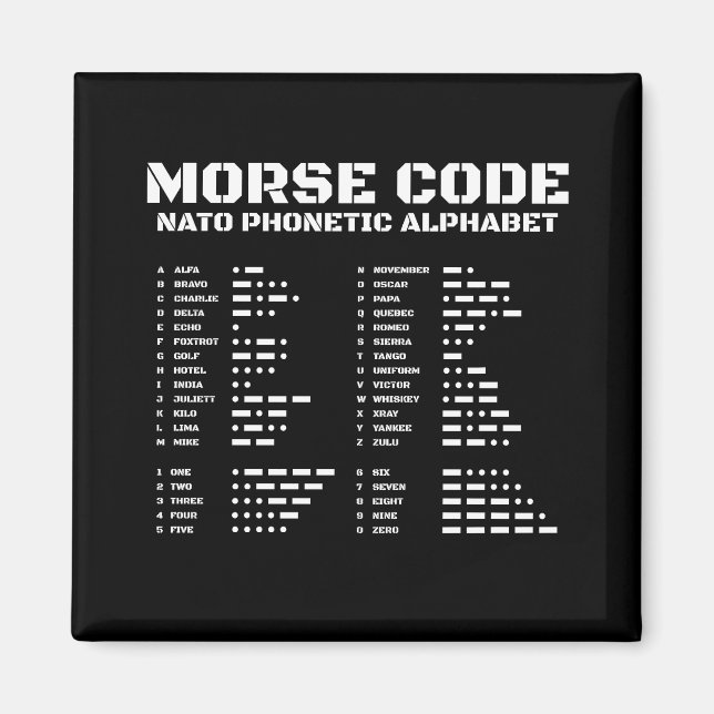 Aimant Code Morse & Conception Éducative OTAN (Devant)