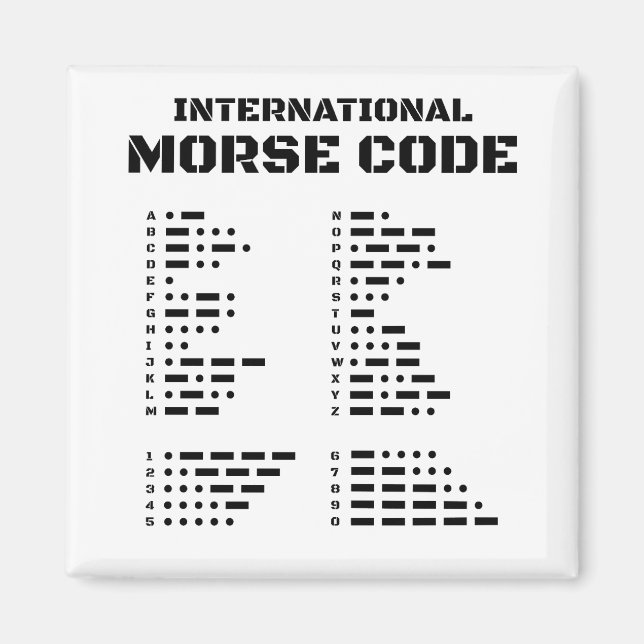Aimant Code Morse International (Devant)