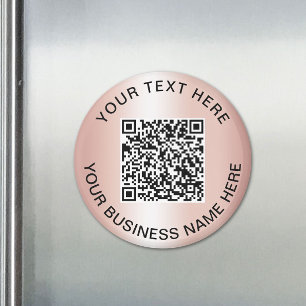 Aimant Code QR Business Promo Rose Gold