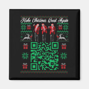 Aimant Code Qr Danse Trump Santa Trump Faire Noël Grand